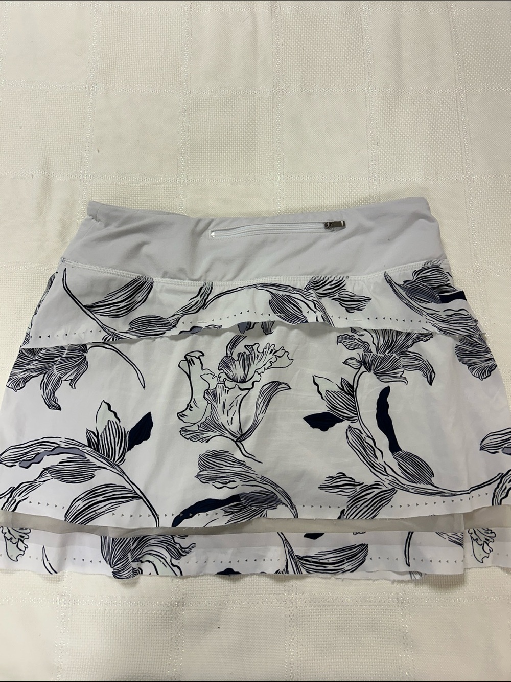 Athleta White Skort with Navy Floral Print image 3